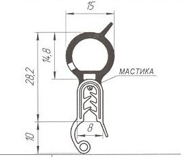 УПЛОТНИТЕЛЬ БАГАЖН 2111/2112 (L-3920)