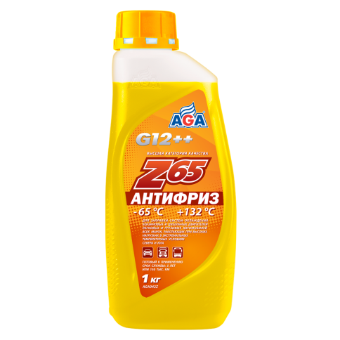 АНТИФРИЗ AGA желтый -65С 1 кг. фото 1