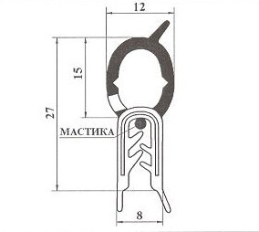 УПЛОТНИТЕЛЬ БАГАЖН 08 (L-3880мм) фото 1