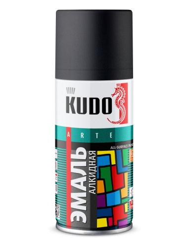 КУДО-1102 КРАСКА АЭРОЗОЛЬ ЧЕРНАЯ МАТОВАЯ фото 1