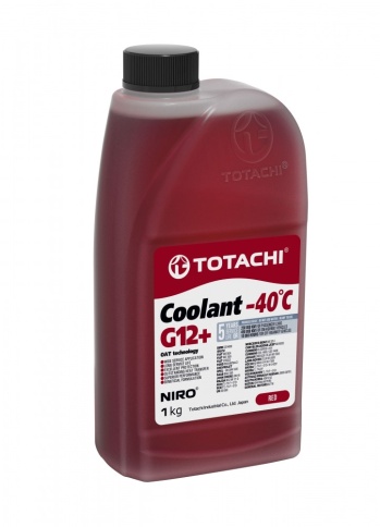 АНТИФРИЗ TOTACHI NIRO COOLANT G12+ 1кг красный (готовый) фото 1